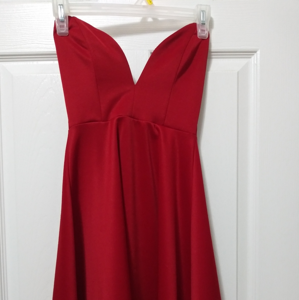 Strapless Red Dress